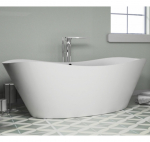 Akmens masės vonia Aura Alfeo, balta : Spalva - Balta blizgi, Tipas - Be persipylimo, Vonios ilgis - 1875 mm, Vonios plotis - 775 mm