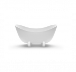 Akmens masės vonia Aura Damona 1, balta : Spalva - Balta blizgi, Tipas - Su persipylimu, Vonios ilgis - 1755 mm, Vonios plotis - 735 mm