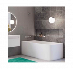 Akmens masės vonia Balteco LEON 180x80cm : Spalva - Balta matinė, Vonios ilgis - 1800 mm, Vonios plotis - 800 mm, Vonios pusė - Kairinė