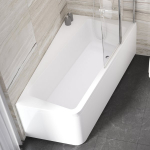 Akrilinė asimetrinė vonia 10° | Vonia 10° 170x100 L sniego baltumo