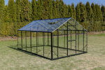 Aliuminis šiltnamis „SANUS“ su grūdinto stiklo danga 2,90 m 2,20 m