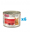 ANIMONDA Carny Adult rinkinys su jautiena 6 x 200 g