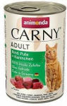 ANIMONDA Cat Carny Adult skonis: jautiena kalakutiena ir triušiena 400g x12