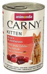 ANIMONDA Cat Carny Kitten skonis: jautiena, kalakutienos širdis 12x400g