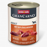 Animonda GranCarno Adult Poultry Hearts: konservai suaugusiems šunims su paukštienos širdelėmis, 800 g