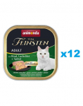 ANIMONDA Vom Feinsten Paštetas iš jautienos, lašišos ir špinatų 12x100 g