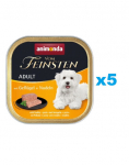 ANIMONDA Vom Feinsten rinkinys su paukštiena ir makaronais  5 x 150 g