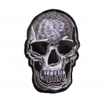 Antsiuvas medžiaginis Kaukolė, 9x6cm