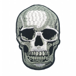 Antsiuvas medžiaginis Old Skull; 7x10cm