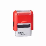 Antspaudas COLOP Printer C10, raudonas korpusas, mėlyna pagalvėlė