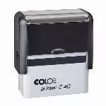 Antspaudas COLOP Printer C40, juodas korpusas, juoda pagalvėlė