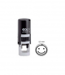 Antspaudas COLOP Printer R12, juodas korpusas su juoda pagalvėle