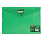 Aplankas - vokas su spaustukais PATIO, A4, žalios sp.