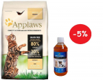 Applaws Adult Chicken Dry Cat Food 2 kg + LAB V Lašišų aliejus šunims ir katėms 250ml