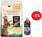 Applaws Adult Chicken Dry Cat Food 7,5 kg + LAB V Lašišų aliejus šunims ir katėms 500ml