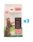 APPLAWS Cat Adult Chicken with Extra Salmon 6 kg (3x2 kg) vištiena su lašiša katėms