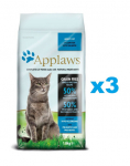 APPLAWS Cat Adult ocean fish and salmon 5,4 kg (3x1,8 kg) vandenyno žuvis su lašiša suaugusioms katėms