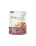 APPLAWS Cat Adult Pouch Tuna Fillet with Salmon in Jelly tuno filė su lašiša drebučiuose 16x70 g
