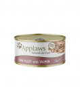 APPLAWS Cat Adult Tuna with Salmon in Broth tunas su lašiša sultinyje 6x156 g