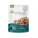 Applaws Cat Pouch in Jelly konservai su tunu ir skumbre drebučiuose katėms : Pakuotė konservas - 70 g