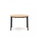 Apvalios formos prailginamas valgomojo stalas natūralios spalvos su ąžuolo dekoro stalviršiu ø 90 cm Montuiri – Kave Home