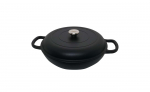 Apvalus emaliuotas ketaus puodas Zyle ZY030CBKI Ø30 cm, 3,5 l, juodas