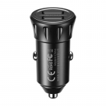 Automobilinis įkroviklis 2x USB, "Remax RCC236", 2,4A (juodas)