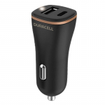 Automobilinis USB įkroviklis, USB-C 27W Duracell (juodas)