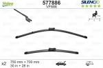 Automobilinis valytuvas VALEO SILENCIO FORD FLAT BLADE, 750/700 mm