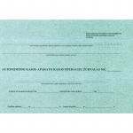 Autonominio kasos aparato kasos operacijų žurnalas , A4, horizontalus, segtas per nugarėlę