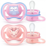 Avent Čiulptukas silikoninis nuo 0-6 mėn. N2 Ultra Air M dekoruotas SCF085/02