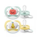Avent Čiulptukas silikoninis nuo 0-6 mėn. N2 Ultra Air (Vaisiai) SCF080/17