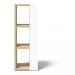 Balta ąžuolinė knygų spinta 40x114 cm Ella - TemaHome