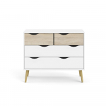 Balta komoda Tvilum Oslo, 99 x 82 cm