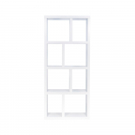 Balta medinio dekoro knygų spinta TemaHome Berlin, aukštis 159 cm