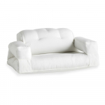 Balta minkšta lauko sofa-lova Karup Design OUT™ Hippo White