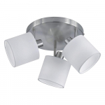 Baltas lubinis šviestuvas su 3 lemputėmis "Trio Spot Tommy