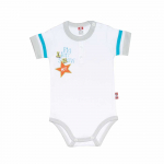 Baltas smėlinukas trumpomis rankovėmis "Liūtukas"