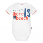 Baltas smėlinukas trumpomis rankovėmis "Paplūdimys"