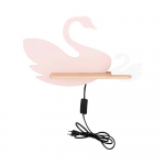 Baltos ir rožinės spalvos vaikiškas šviestuvas Swan - Candellux Lighting