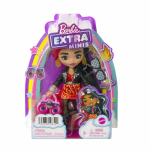 BARBIE Extra mini lėlė juodais ir raudonais plaukais
