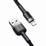 "Baseus Cafule" USB "Lightning" kabelis 2A 3 m (juodas+pilkas)