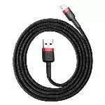 Baseus CALKLF-A19 USB Lightning kabelis 2.4A | 0.5m raudonas+juodas