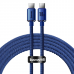 Baseus Crystal Shine kabelis USB-C - USB-C 100W 1.2m mėlynas