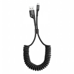 Baseus spyruoklinis kabelis Lightning 1m 2A - Juodas