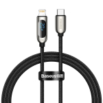 Baseus USB-C - Lightning laidas PD 20W 1m - Juodas