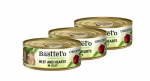Basttet'o Original jautiena su širdimi želė katėms 3x85g (skardinė)