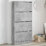 Batų spintelė su 4 stalčiais, betono, 80x21x163,5cm
