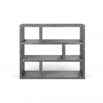 Betono dekoro pilkos spalvos knygų spinta, 105 cm aukščio Dublin - TemaHome