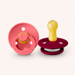 BIBS Colour čiulptukai Coral / Ruby 6-18mėn, 2 vnt